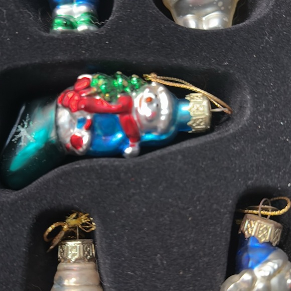 Vintage 2002 Thomas Pacconi Classics Glass Snowman Christmas Tree Ornaments 11 - Picture 8 of 14